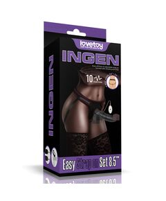 Страпон с вибрацией "Easy Strapon Set" 21,5 см 