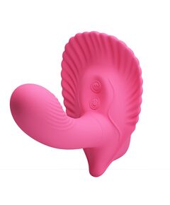 Вибробабочка с вагинальным стимулятором Fancy Clamshell 
