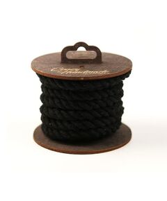 Веревка из хлопка на катушке черная, 3 м 