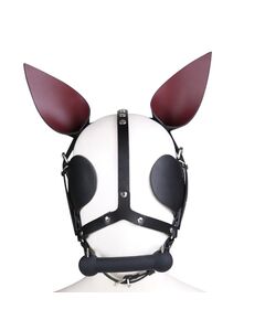 Кляп-маска БДСМ для пониплей "Покорная лошадка" 