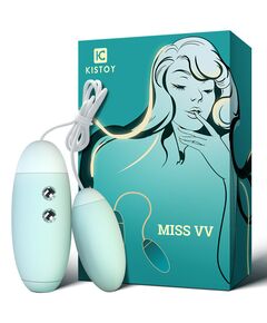Вакуумно волновой стимулятор клитора с виброяйцом KisToy "Miss VV" 