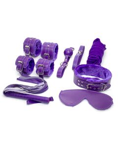 Набор BDSM, 7 предметов, фиолетовый Happy Ass 