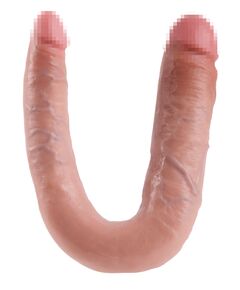 Фаллоимитатор на присоске U-Shaped Large Double Trouble телесный King Cock 