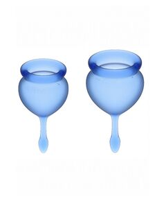 Набор менструальных чаш Satisfyer Feel good Menstrual Cup (dark blue) 
