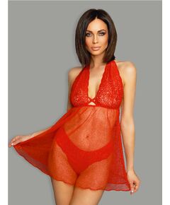 Эротическое платье красное L/XL, Выберите размер : L/XL 