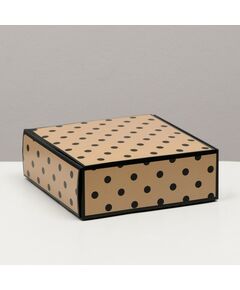 Коробка самосборная "Горошек", 23 х 23 х 8 см 