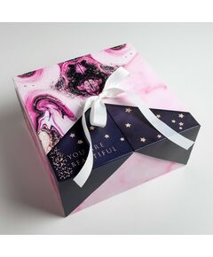 Коробка подарочная «Мрамор», 29,5 × 29,5 × 14,5 см 