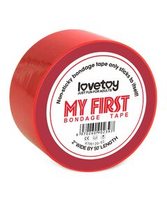 Бондажный скотч My First Non Sticky Bondage Tape красный 15м 