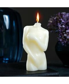 Фигурная свеча "Женское тело №2" молочная, 10см 