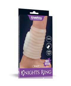 Вибрирующее кольцо насадка Wave knights (белое) 