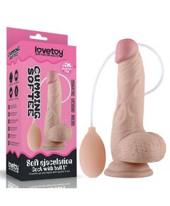 Фаллоимитатор с семяизвержением Soft Ejaculation Cock With Ball 20.3 sm 