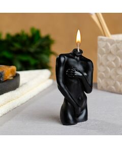Фигурная свеча "Женское тело №2" черная, 10см 
