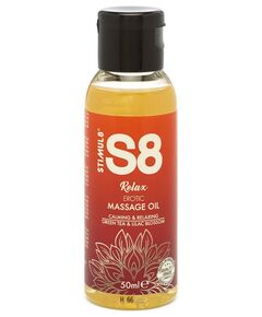 Массажное масло S8 Massage Oil Relax с ароматом зеленого чая и сирени - 50 мл 