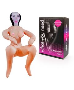 Надувная секс-кукла с двумя отверстиями «Джульетта» в сидячей позе 155см 