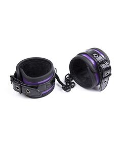 Черно-фиолетовые глянцевые наручники 