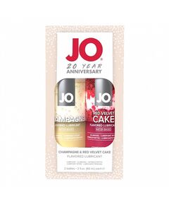 Лимитированый набор из лубрикантов "JO": Шампанское/Champagne 60 mL + Красный бархат/Red Velvet Cake 