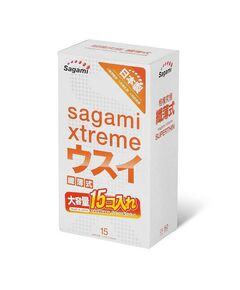 Презервативы ультратонкие Sagami Xtreme, 15 шт 