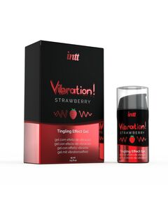 Жидкий интимный гель с эффектом вибрации Strawberry, 15мл 
