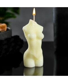 Фигурная свеча "Торс женский сетка" молочный, 55гр 