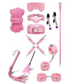 БДСМ набор 10 предметов, розовый 