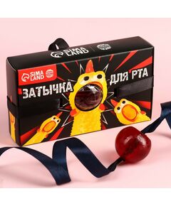 Леденец-кляп «Затычка для рта», вкус: клубники со сливками, 30 г. 