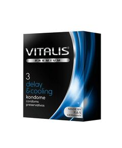 Презервативы с охлаждающим эффектом Vitalis Delay & Cooling, 3 шт 