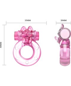 Розовое эрекционное кольцо с вибрацией Ring 