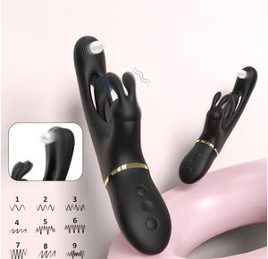 Вибратор кролик с функцией пульсации и подвижным языком "Niko" 