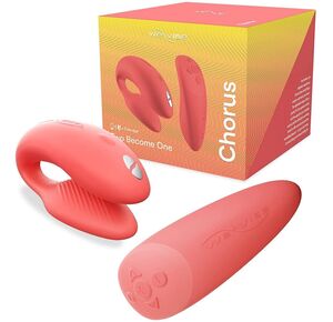 Сенсорный вибромассажёр для пар We-Vibe Chorus Two Becom One, Расцветка: Оранжевый 