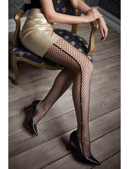 Элегантные колготки в сеточку и стразами "Gucci" 1\2 