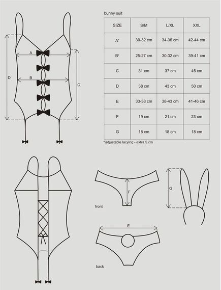 Ролевой костюм с чулками Obsessive BUNNY SUIT розовый S/M 4 предмета , изображение 5