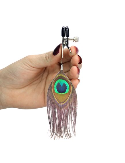 Зажимы на соски с пером павлина , изображение 4