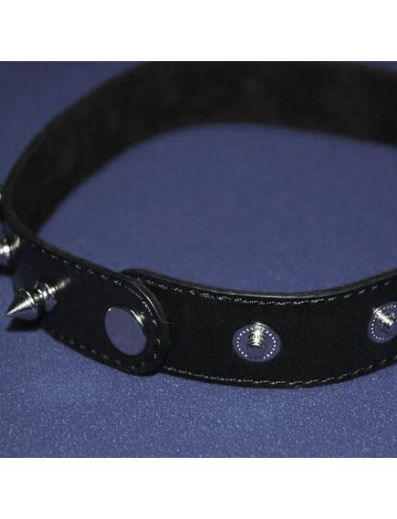 Ошейник подшитый велюром, кожа , изображение 3