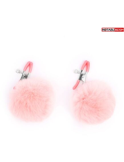 Зажимы для сосков с розовым пушком , изображение 3