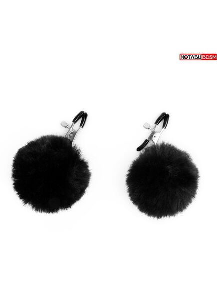 Зажимы для сосков с черным пушком 