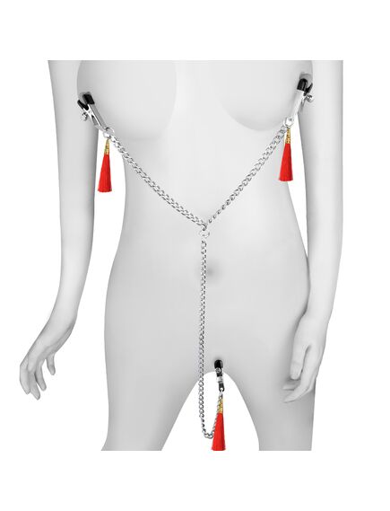 Зажимы на соски и клитор с кисточками , изображение 5