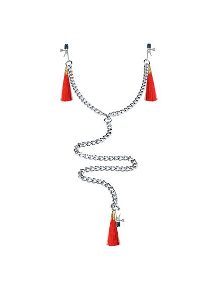 Зажимы на соски и клитор с кисточками 