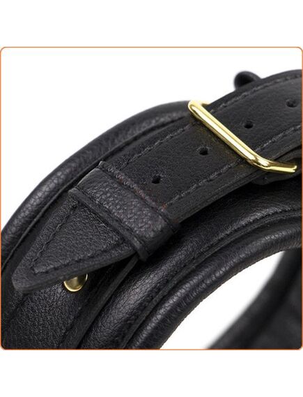 Ошейник из искусственной кожи с золотой цепочкой , изображение 2