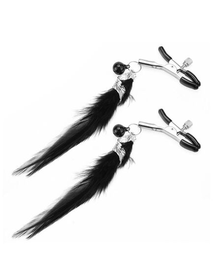 Зажимы на соски с перышками 