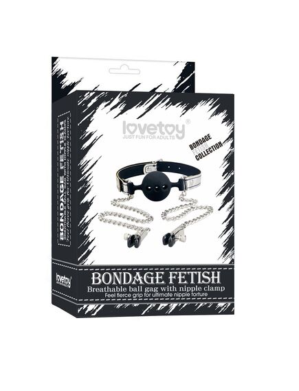 Кляп с зажимами на соски , изображение 2