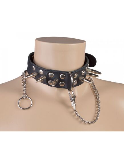 Ошейник с шипами и поводком , изображение 3