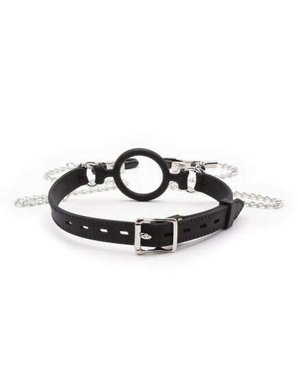 Кляп кольцо с зажимами на соски , изображение 3