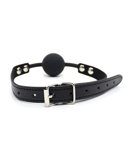 Кляп силиконовый черный с замком , изображение 3