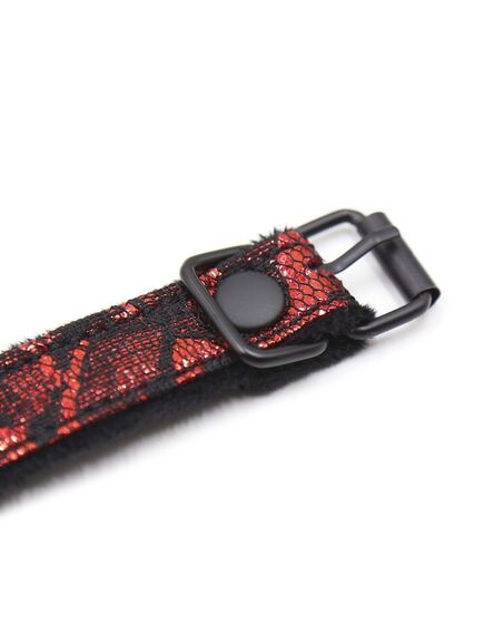 Кляп силиконовый черный с черно-красным ремешком , изображение 4