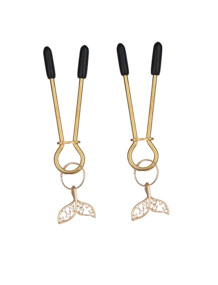 Зажимы на соски золотого цвета с "бриллиантиками" , изображение 2