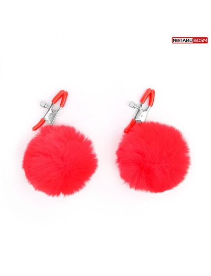 Зажимы для сосков с красным пушком , изображение 2