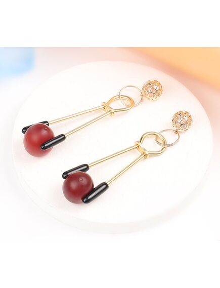 Зажимы на соски золотые с бусинками , изображение 5