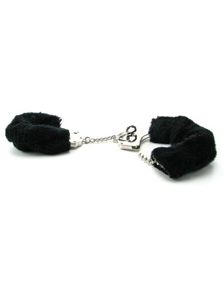 Меховые наручники-металл черные Fetish Fantasy Series Original Furry Cuffs Black , изображение 2