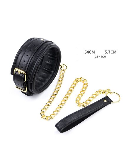 Мягкий БДСМ набор 4 предмета (ошейник, поводок, наручники, оковы) , изображение 2