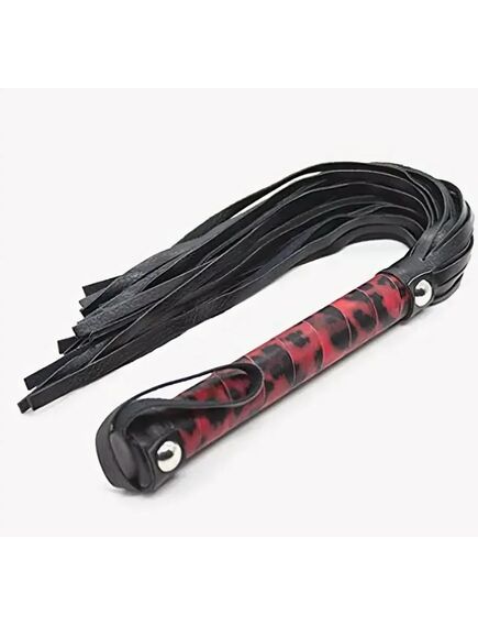 Плеть черная с красной рукоятью 
